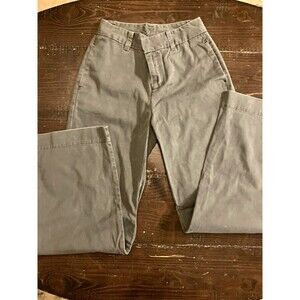 Gap Women's Gray Solid Khakis Flat Front Pants Juniors Sz 1 RN 54023